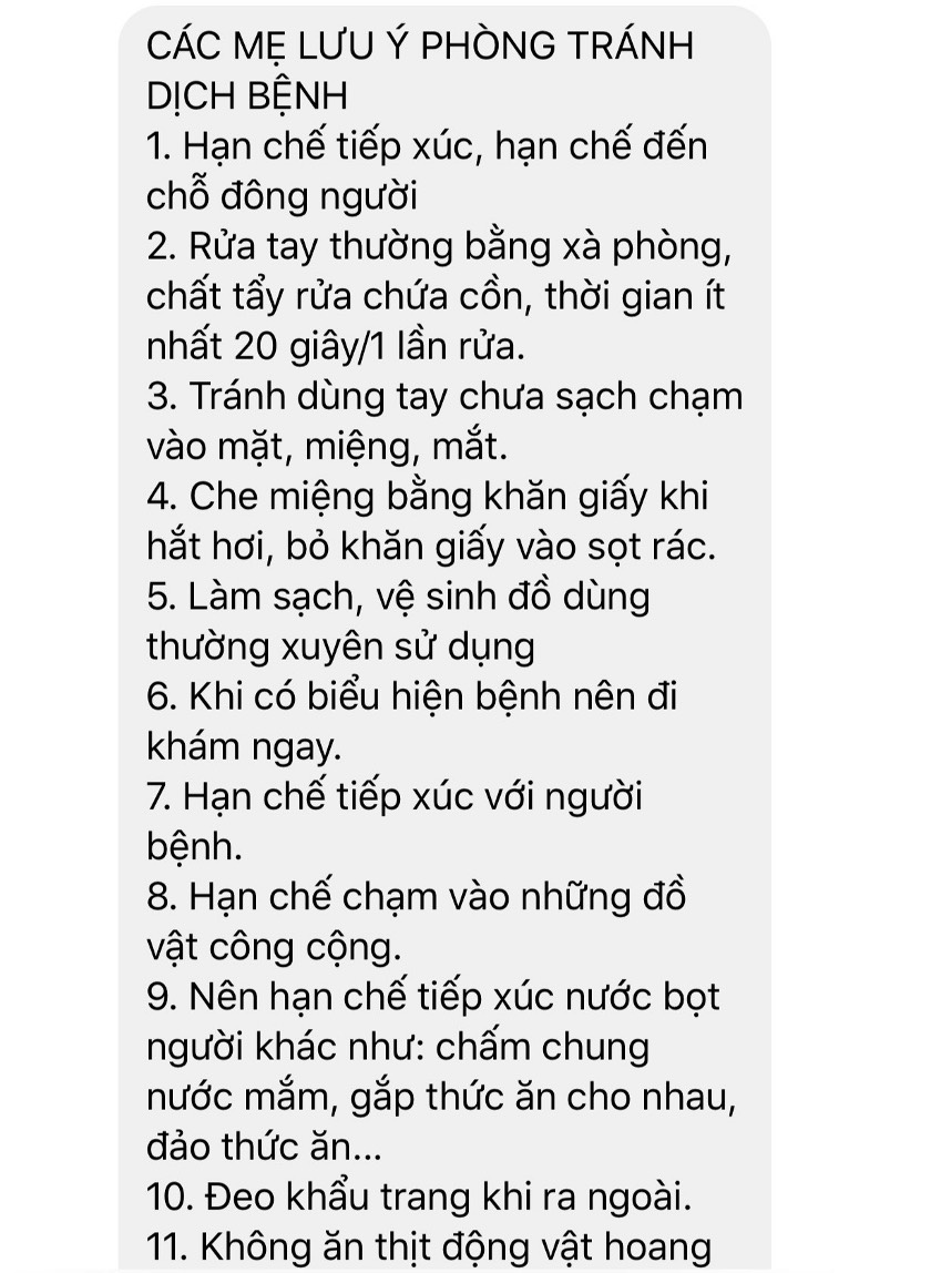 Thân gửi tới các bậc phụ huynh