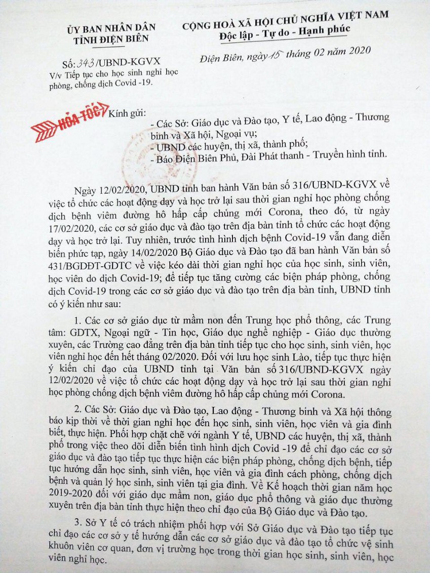 THÔNG BÁO NHÀ TRƯỜNG