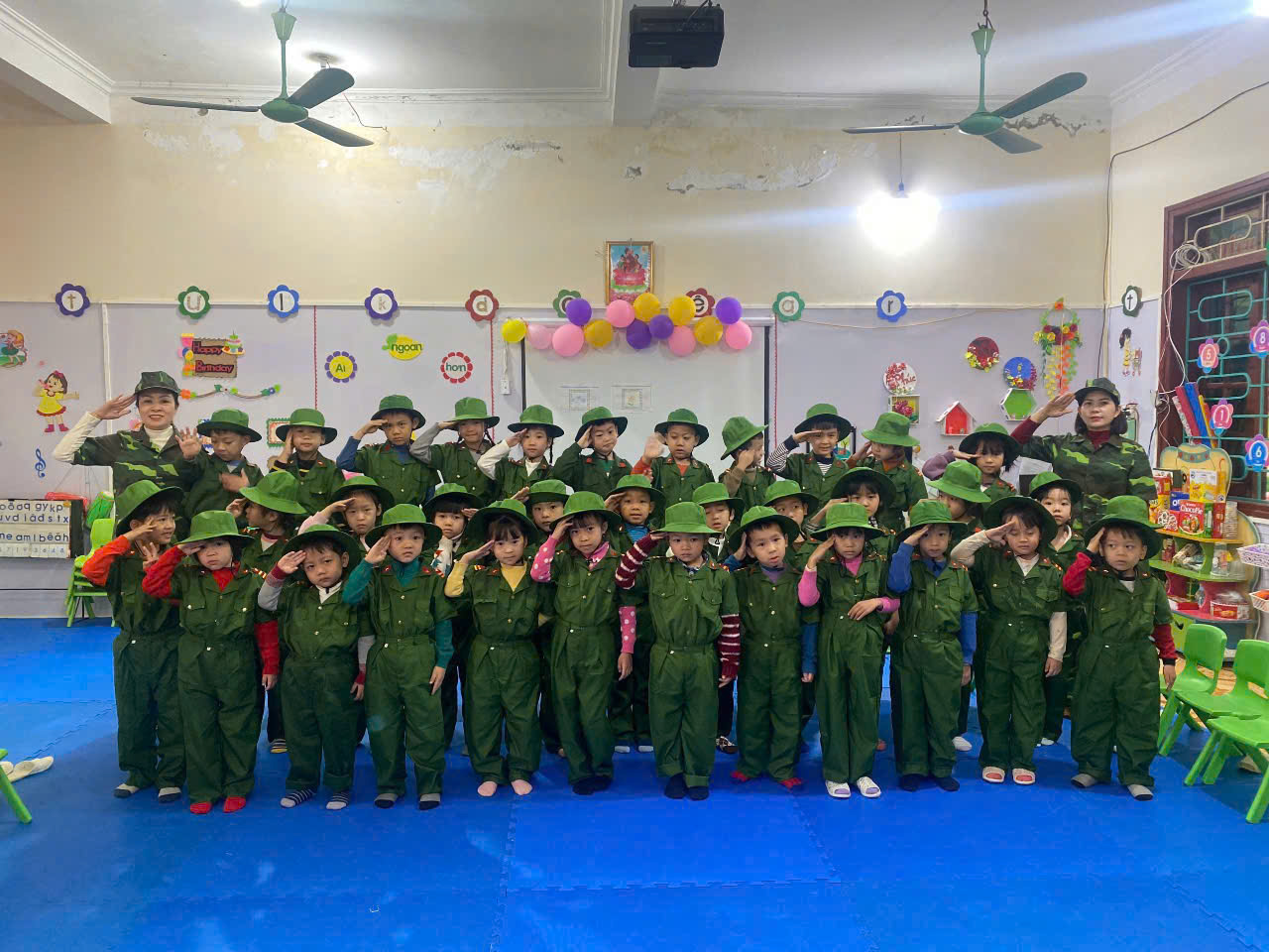 Trường mầm non Him Lam Hướng đến kỷ niệm 80 năm ngày thành lập Quân đội nhân dân Việt Nam 22/12